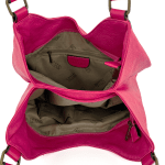 Дамска чанта тип торба с 2 големи отделения - червена