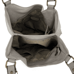 Дамска чанта тип торба с 2 големи отделения - керемидено кафява 