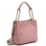 Луксозна дамска чанта от естествена кожа Cremona - бежова
