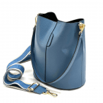 Дамска чанта от естествена кожа с 2 дръжки - лилава