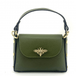 Дамска чантичка с 2 дръжки от естествена кожа Alena  - керемидено кафява