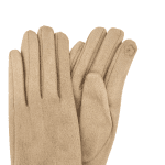 Дамски меки ръкавици - светло кафеви