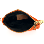 Чанта за през рамо от естествена кожа Telia - оранжева