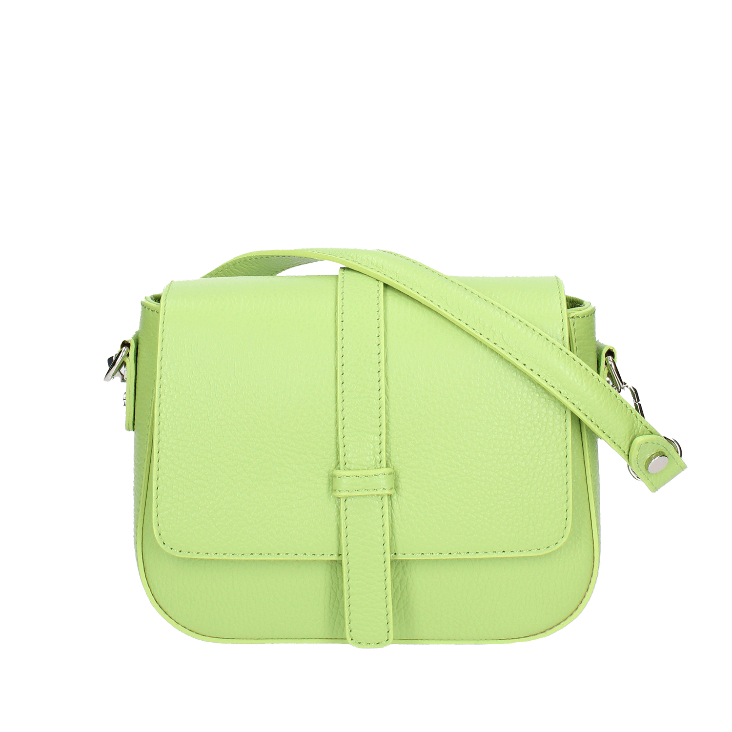 Дамска чанта за през рамо от естествена кожа Zarela  - зелена
