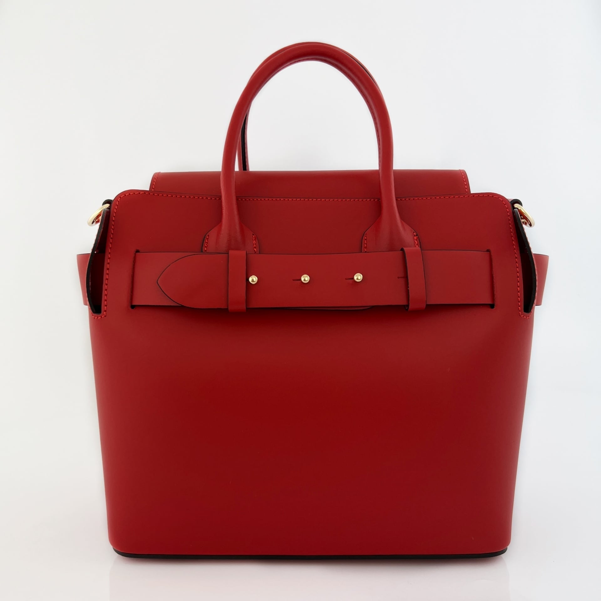 Дамска чанта от естествена кожа Annabella - червена  
