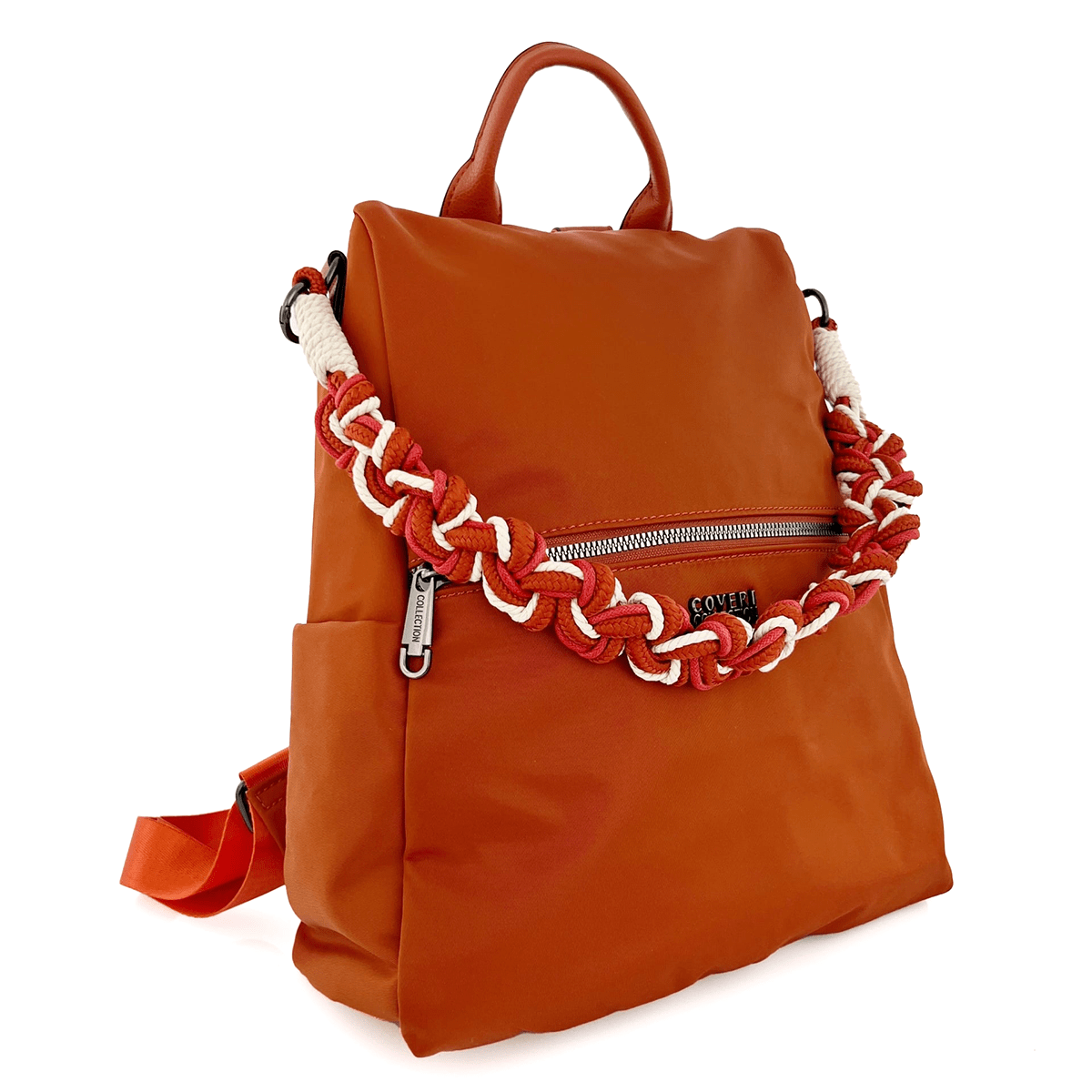2 в 1 - Водоустойчива раница и чанта със секретно закопчаване - оранжева 