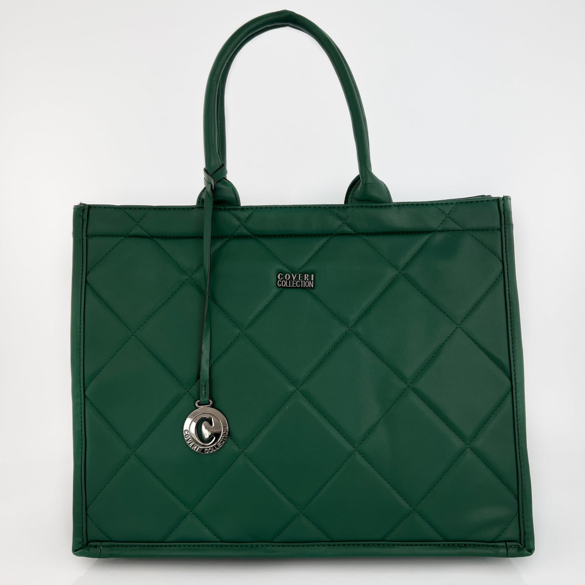 Голяма чанта подходяща за ежедневието - тъмно зелена