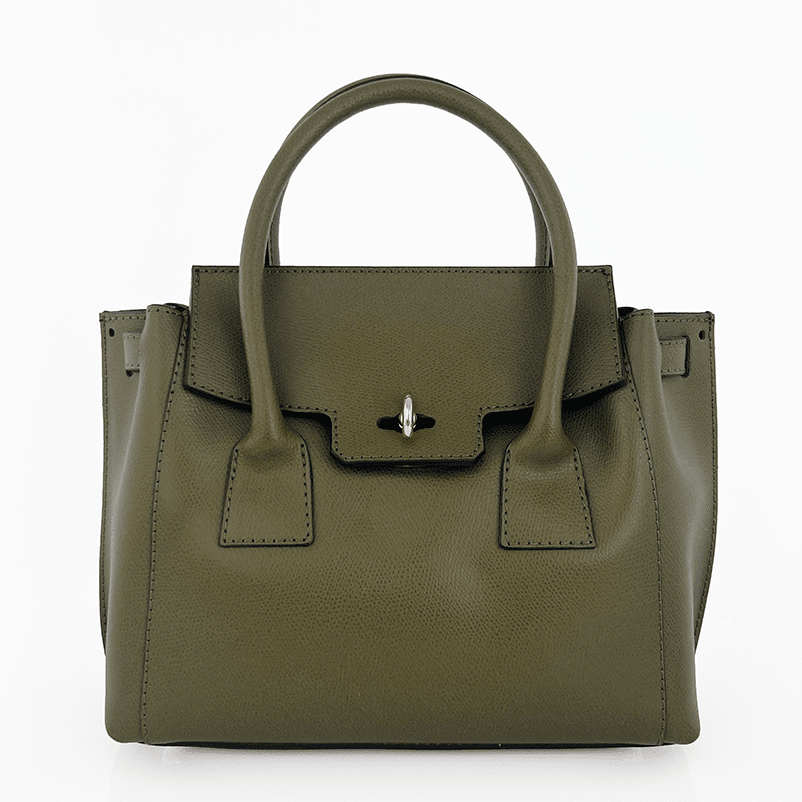 Бутикова чанта от естествена кожа Venelia - зелена