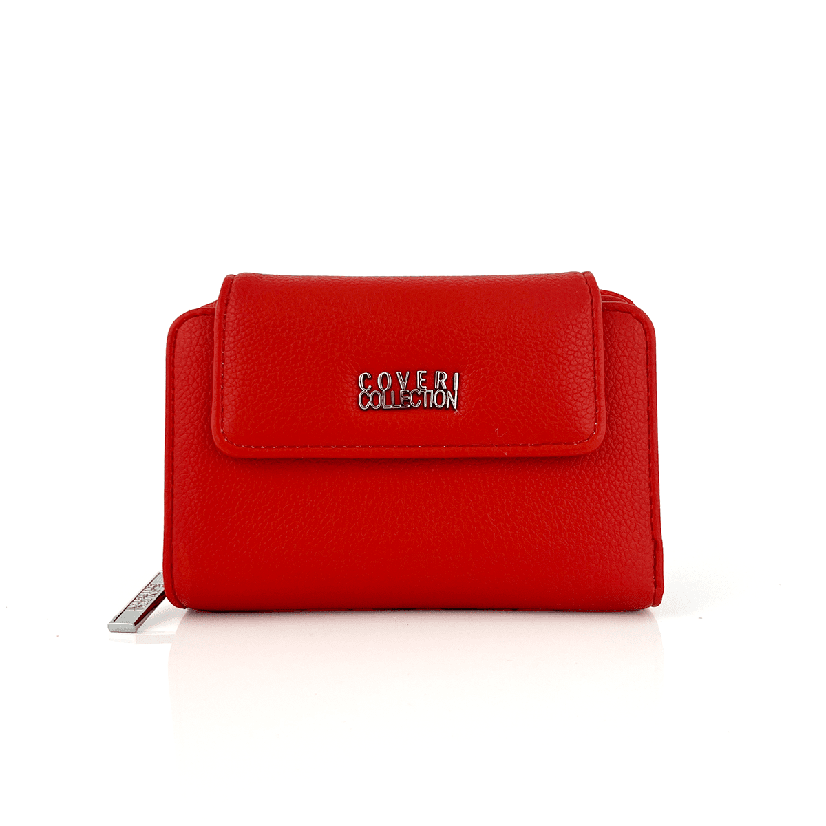 Дамско портмоне с много прегради и джобове - червено 