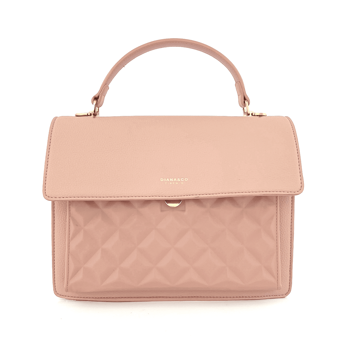 Diana & Co - Луксозна дамска чанта - розова