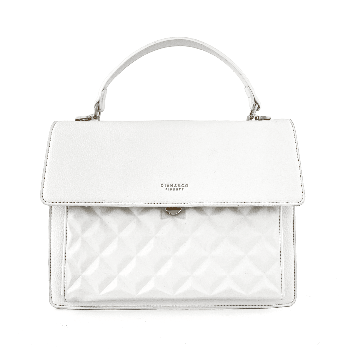 Diana & Co - Луксозна дамска чанта - бяла
