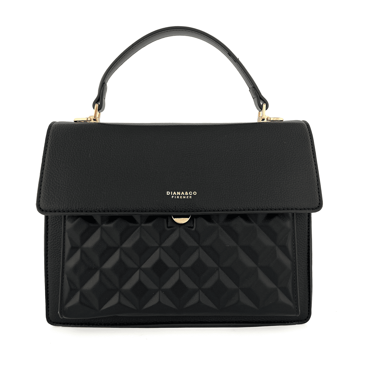 Diana & Co - Луксозна дамска чанта - черна