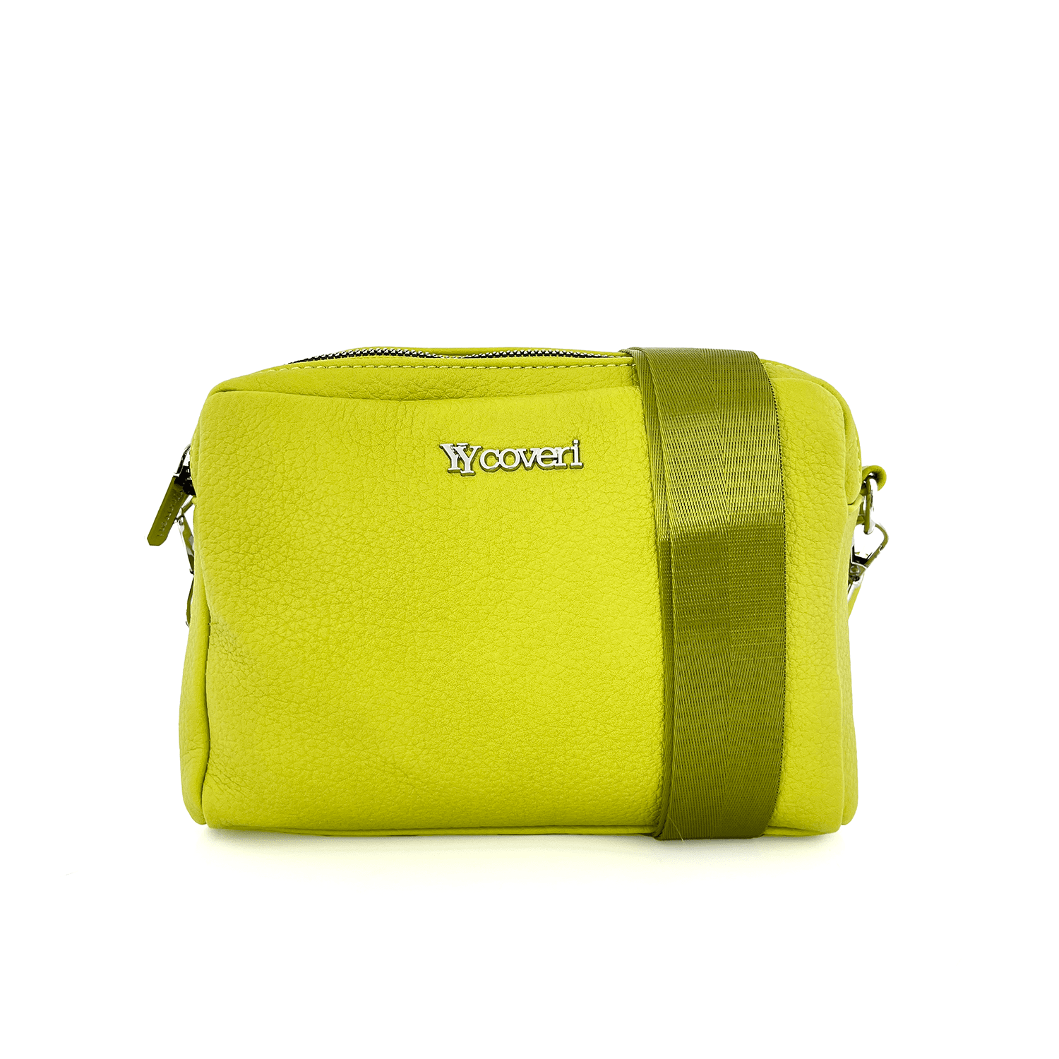 Дамска чантичка за през рамо + подарък портмоне - светло зелена