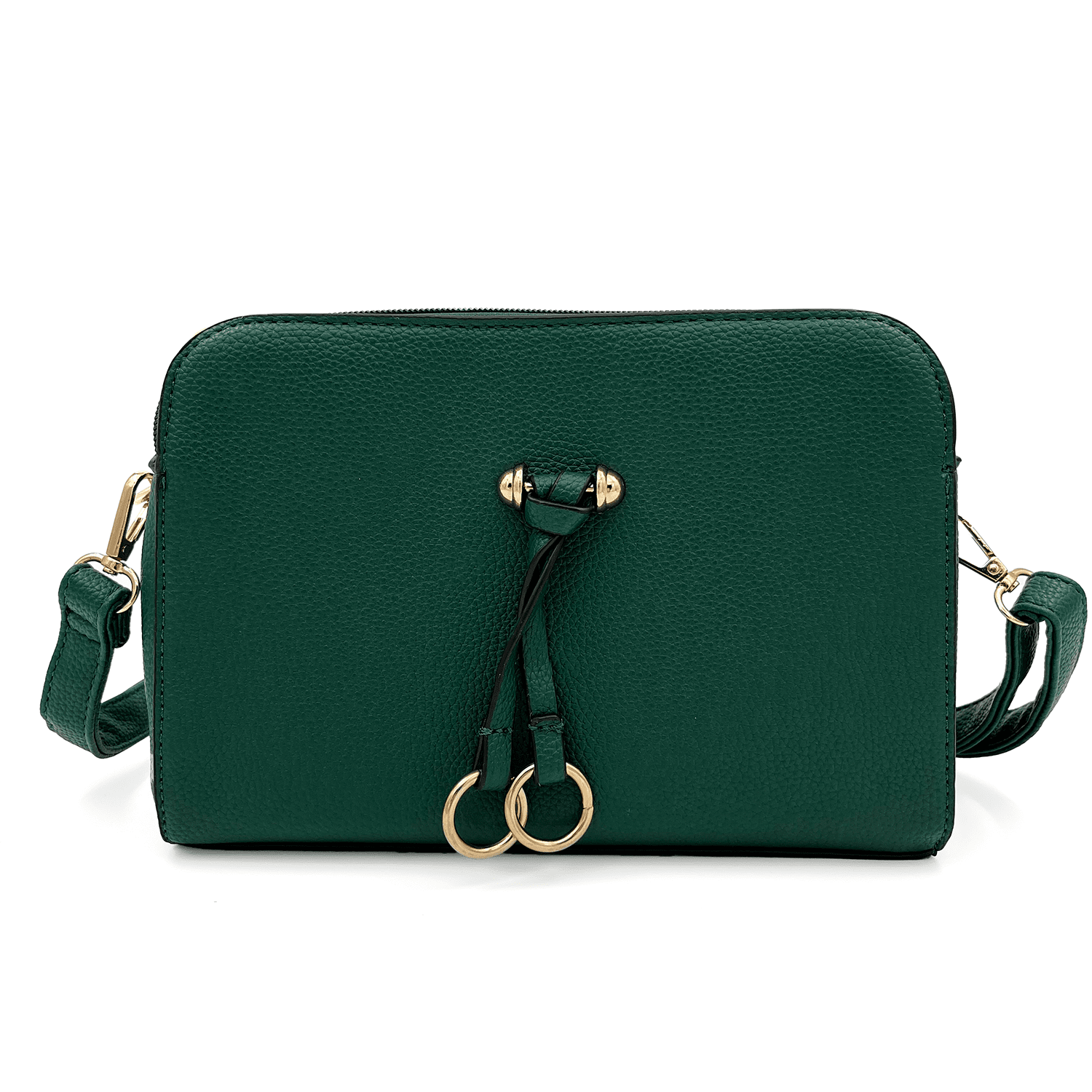 Чанта за през рамо с много отделения - зелена