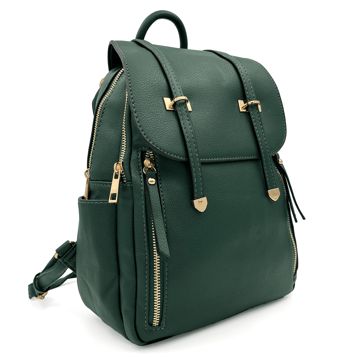 2 в 1 - Дамска раница и чанта Аnila - тъмно зелена