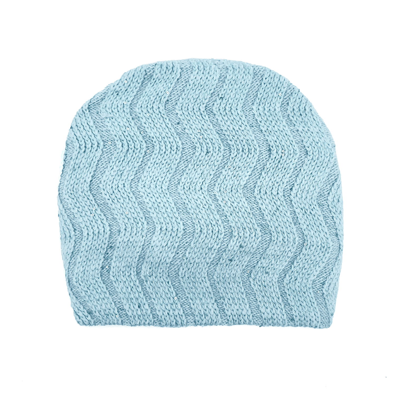 Красива зимна шапка - светло синя 