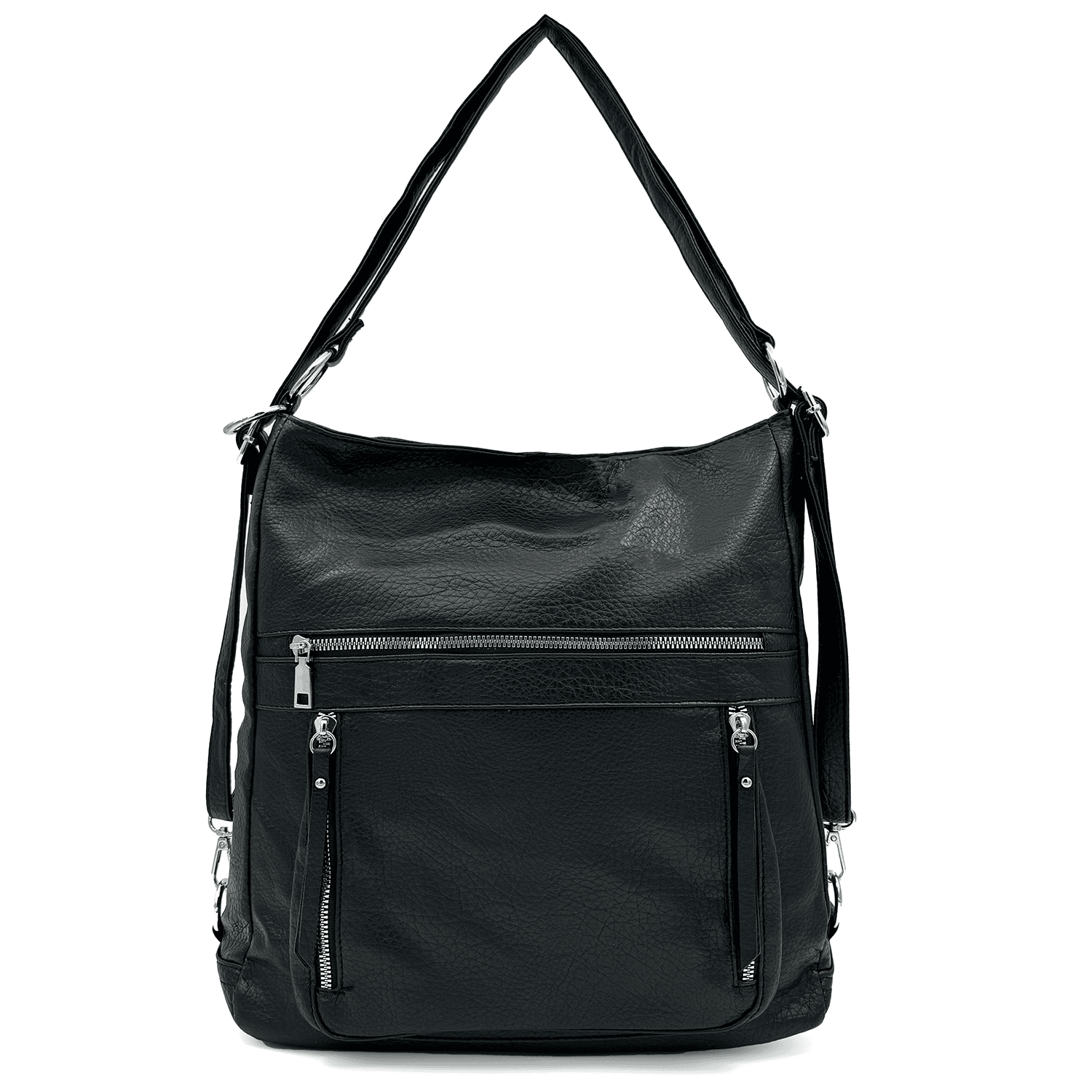2 в 1 - Голяма чанта и раница Aisela - черна