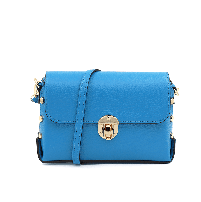 Дамска чанта от естествена кожа Antoanella - синя