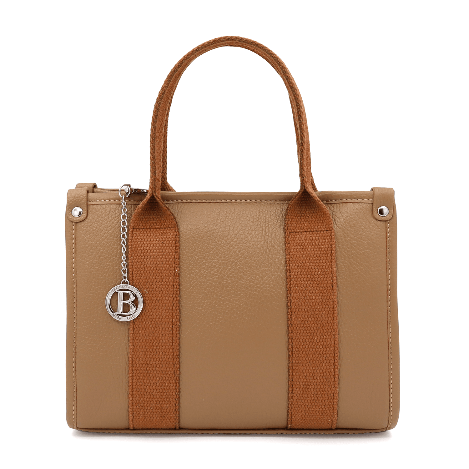 Дамска чанта от естествена кожа тип tote Rosa - кафява