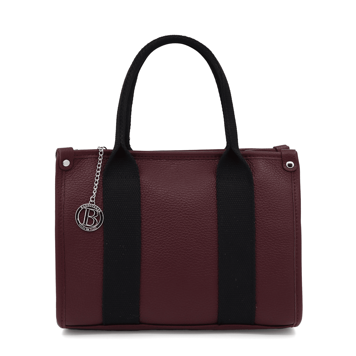 Дамска чанта от естествена кожа тип tote Rosa - бордо