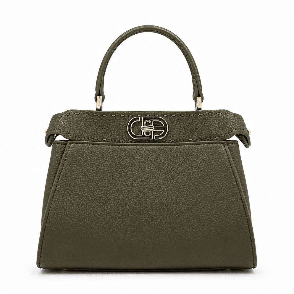 Chris Bella - Дамска чанта с две отделения - маслено зелена