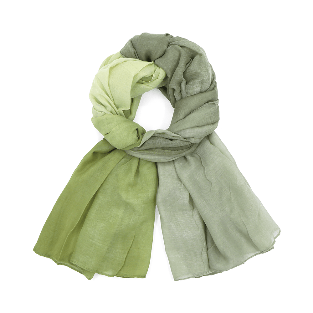 Дамски шал омбре - зелен