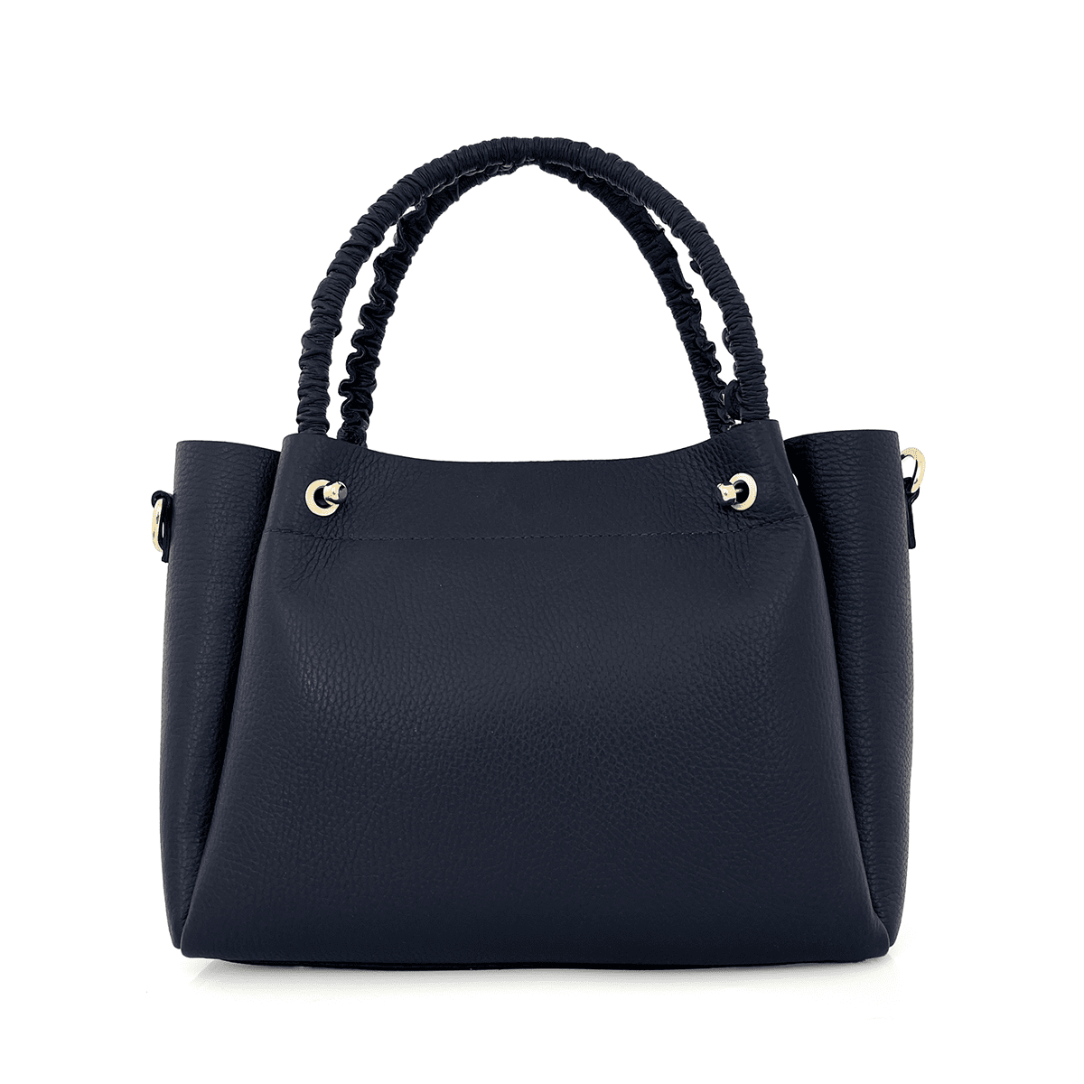Дамска чанта от естествена кожа Aversa - тъмно синя 