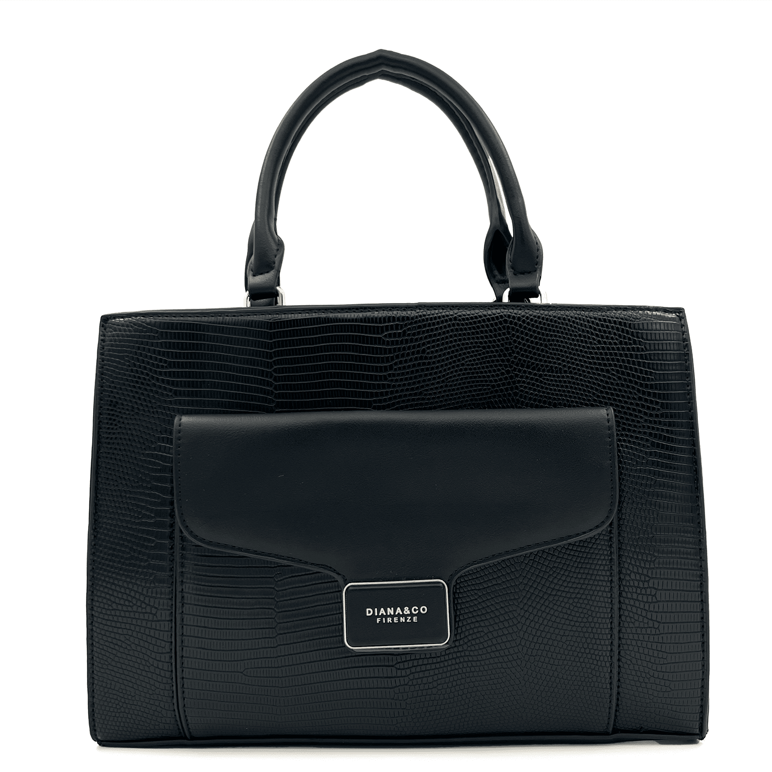 Diana & Co - Голяма луксозна дамска чанта - черна 