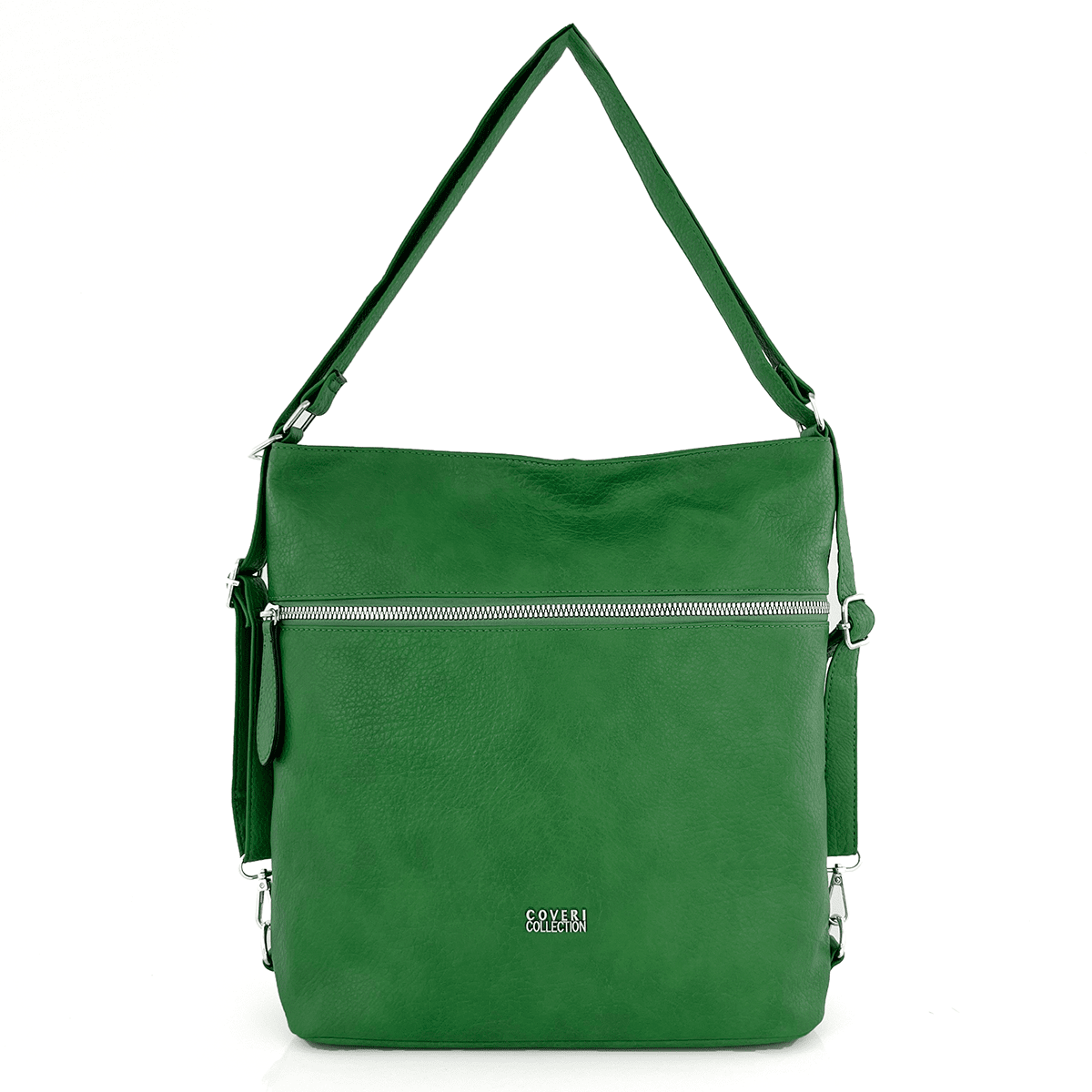 2 в 1 - Голяма чанта и раница подходяща за ежедневието - зелена