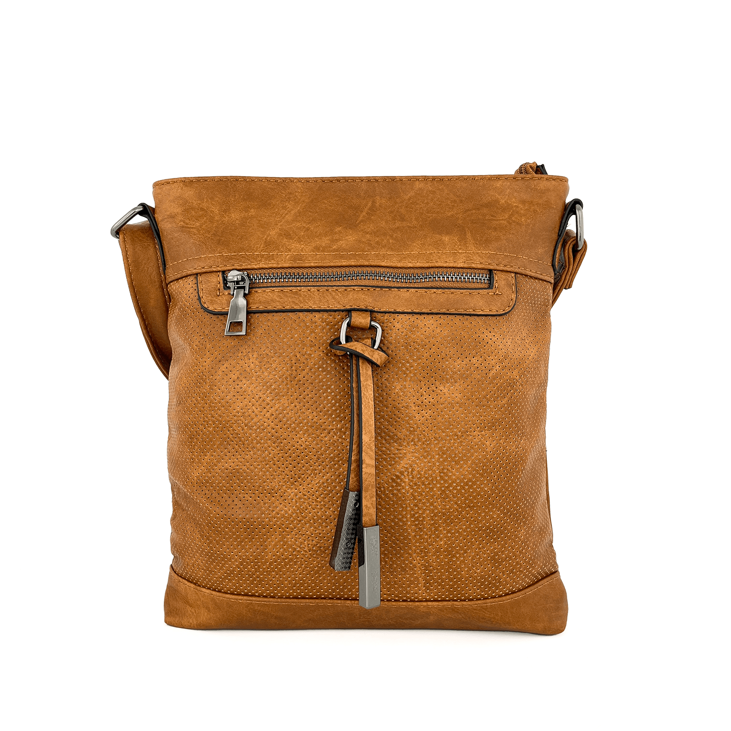 Дамска чанта за през рамо Paola - керемидено кафява