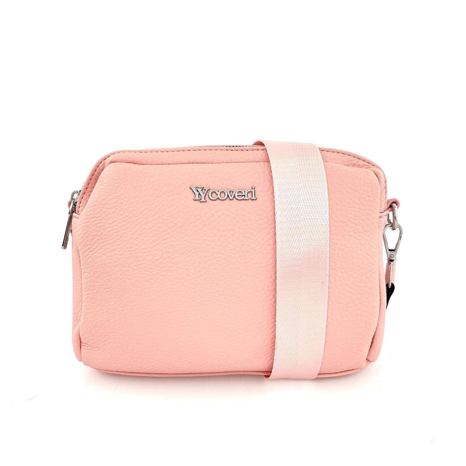 Дамска чантичка за през рамо + подарък портмоне - розова