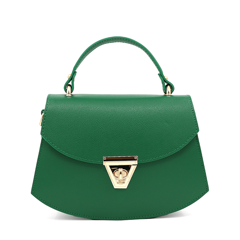 Дамска чанта от естествена кожа Lorela  - зелена