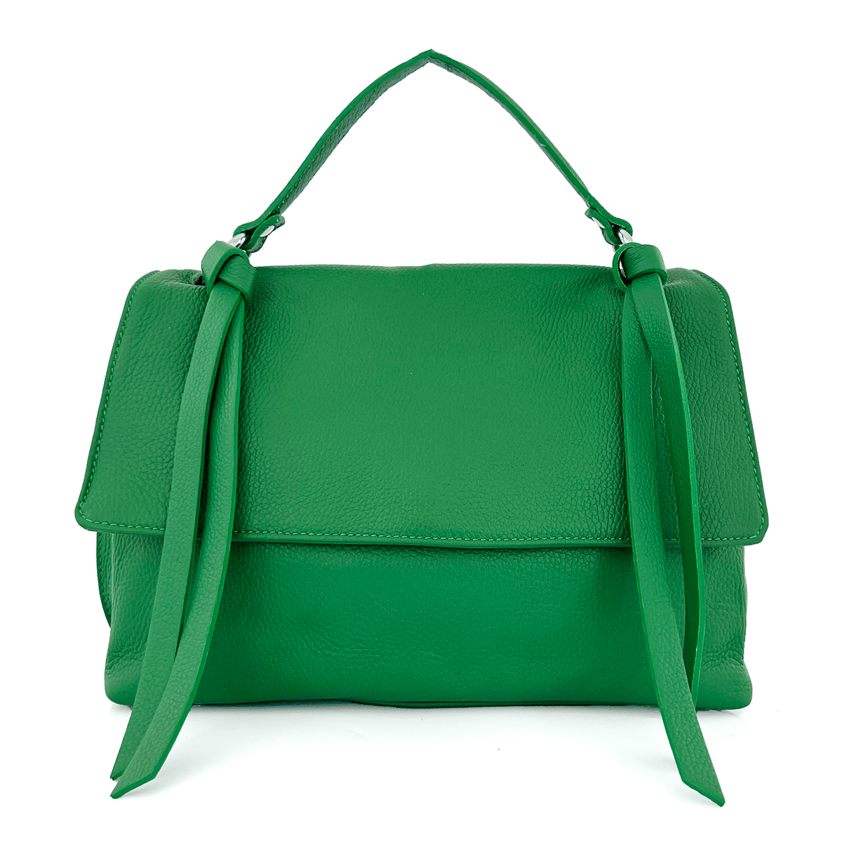Дамска чанта рамо от естествена кожа Matera - зелена 