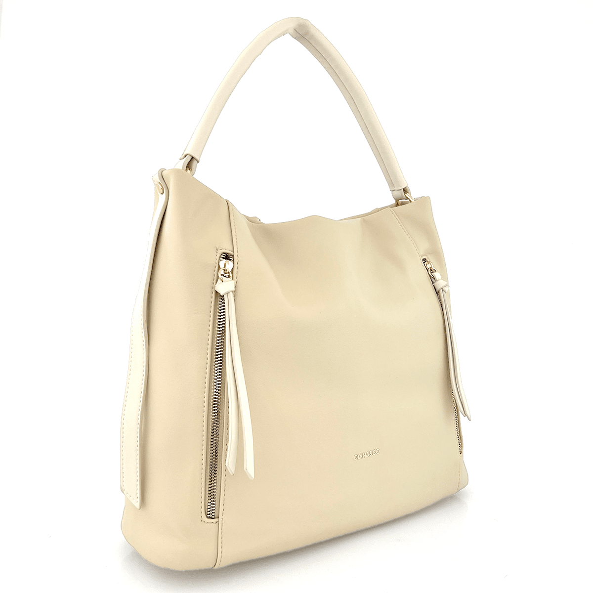 Diana & Co - Голяма дамска чанта тип торба - бежова 