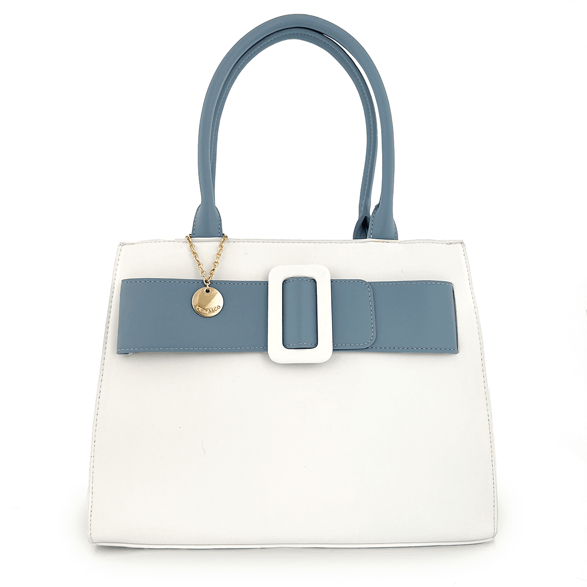 Diana & Co - Луксозaна дамска чанта - бяло/синьо