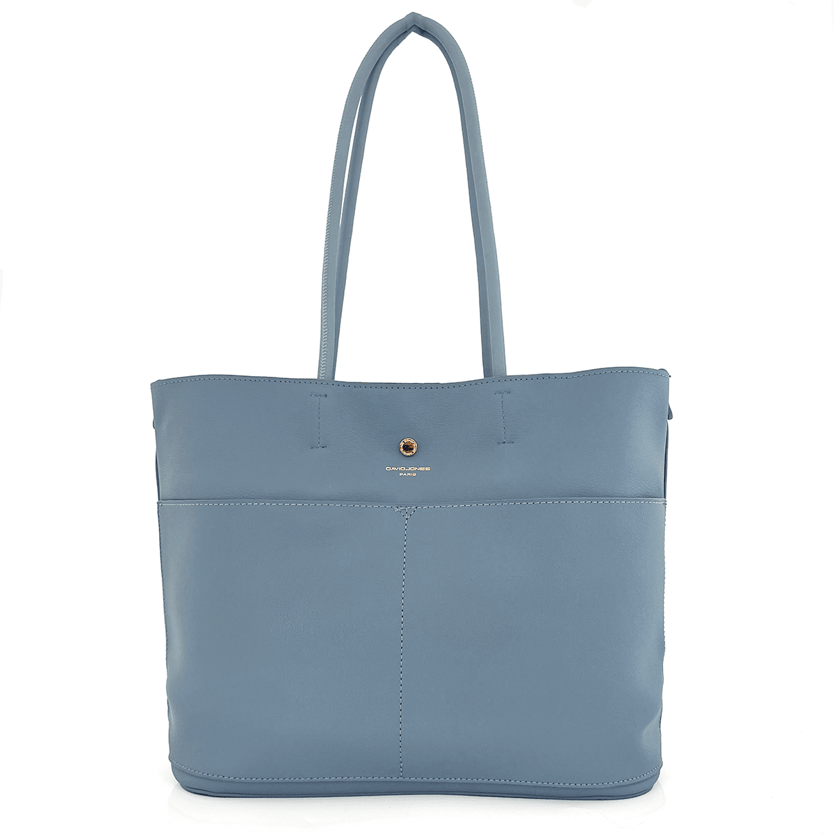 David Jones - Голяма дамска чанта с много джобове - светло синя