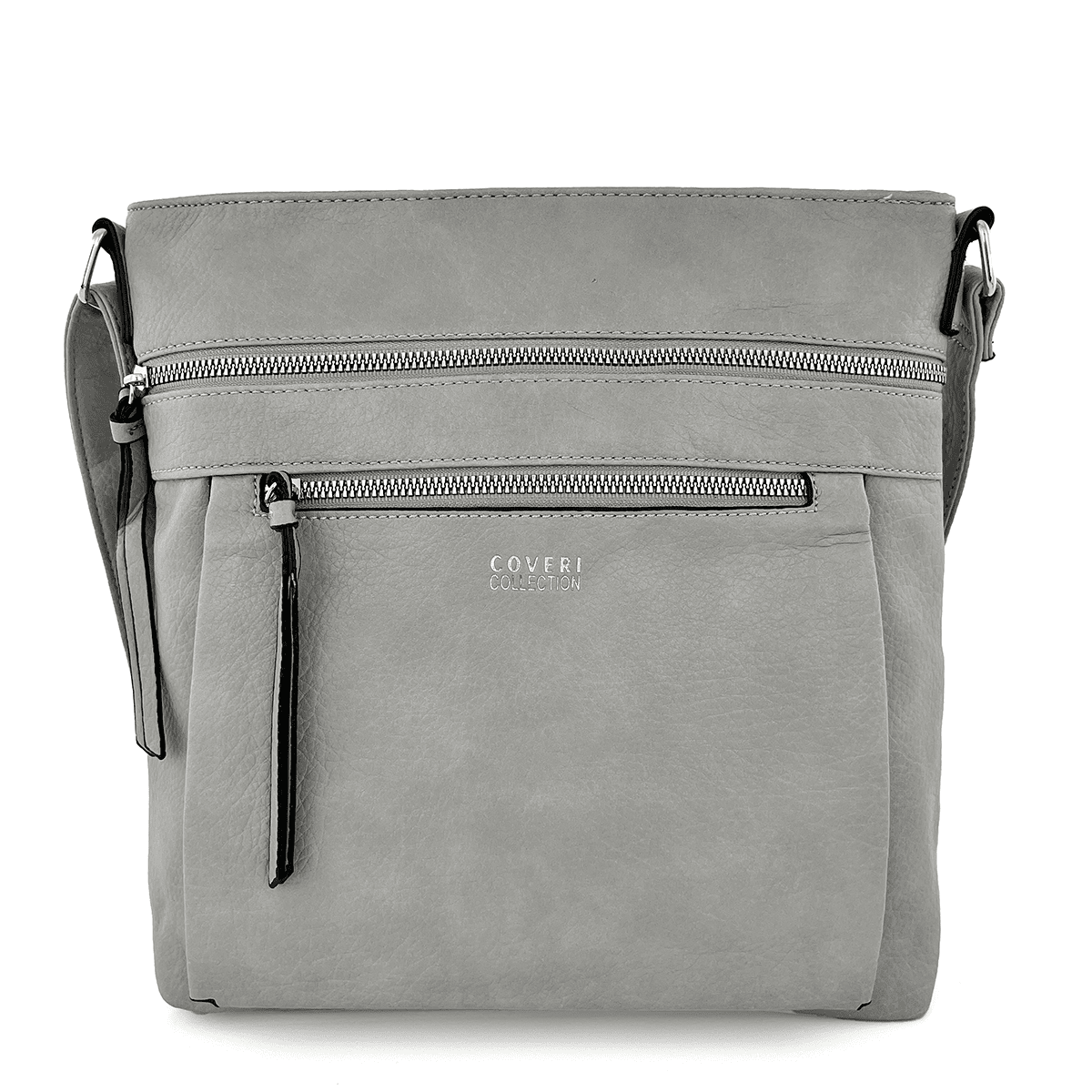 Дамска чанта за през рамо - светло сива 