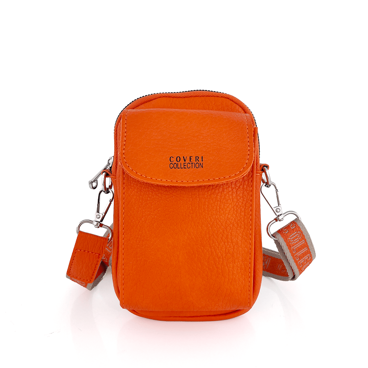 Чантичка през рамо с  джоб за телефон - оранжева 