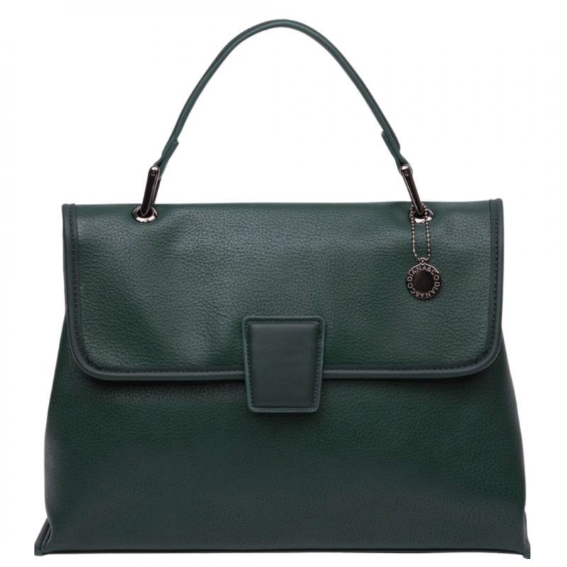 Модерна дамска чанта - тъмно зелена