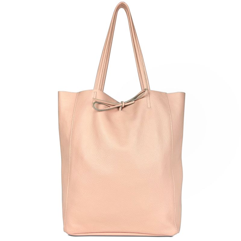 Чанта тип торба  естествена кожа Sienna - розова