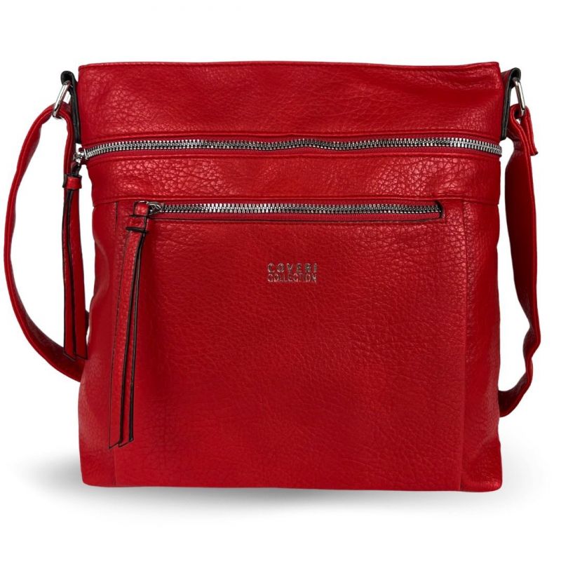 Дамска чанта за през рамо - червена