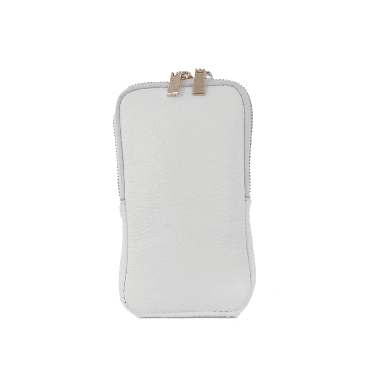 2 в 1 - чантичка и портмоне от естествена кожа - бяло