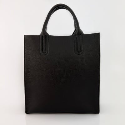 Дамска чанта от естествена кожа - черна 