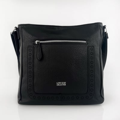 Интересна чанта за през рамо - черна