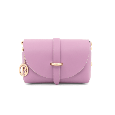  Чантичка за през рамо от естествена кожа Rosana - лилава
