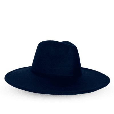 Дамска шапка "Федора" - тъмно синя