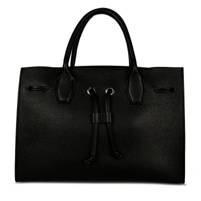 Дамска чанта от естествена кожа Rosalia - черна 