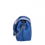 Чанта за през рамо от естествена кожа Aster - тъмно синя