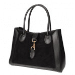 Дамска чанта от естествена кожа Noela  - черна
