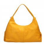 Двуцветна чанта тип торба от естествена кожа - фуксия/розово